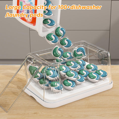 FELIZHOUSE 2-in-1 dishwasher pods container top-tray for easy loading