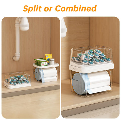 FELIZHOUSE 2-in-1 removable tray refill space for bags and pods