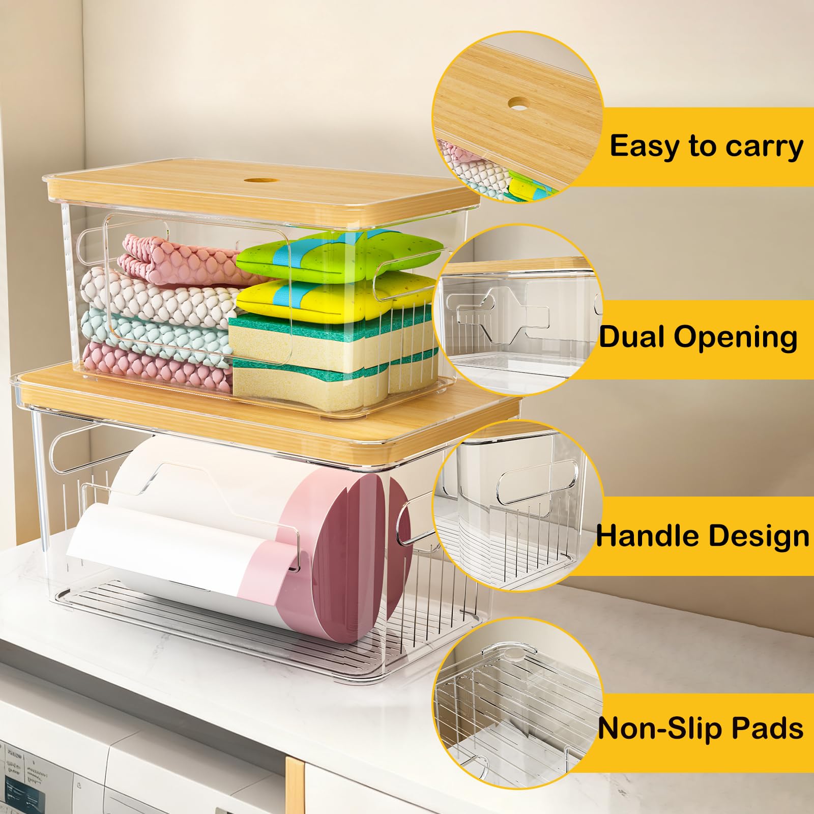 FELIZHOUSE non-slip base with translucent pads stabilizes the unit.
