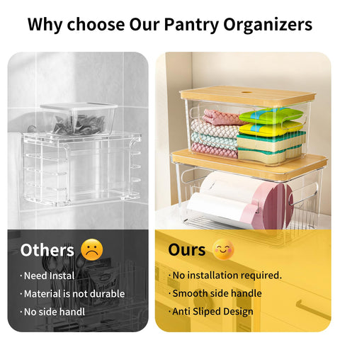 FELIZHOUSE under-sink organizer ideal for kitchen or pantry spaces.