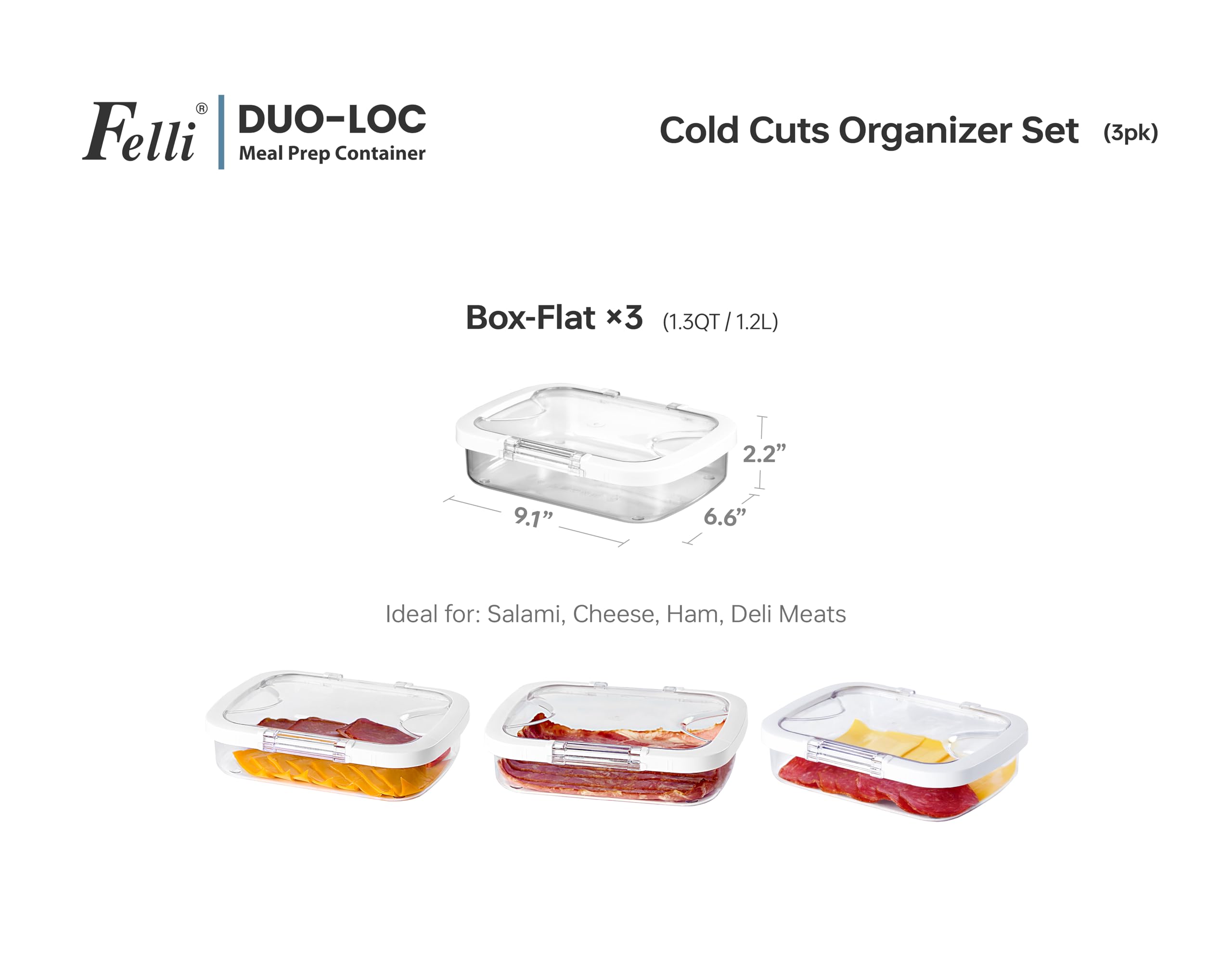 Felli Duo Loc clear Tritan body shows contents for quick prep.