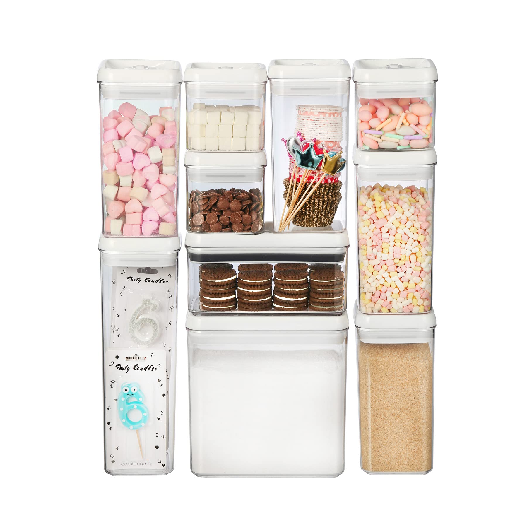 Clear acrylic jar style complements modern kitchens and durability.