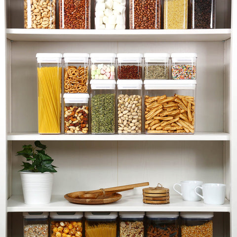 Felli Flip-Tite 4in regular L container showing stackable design saves space.