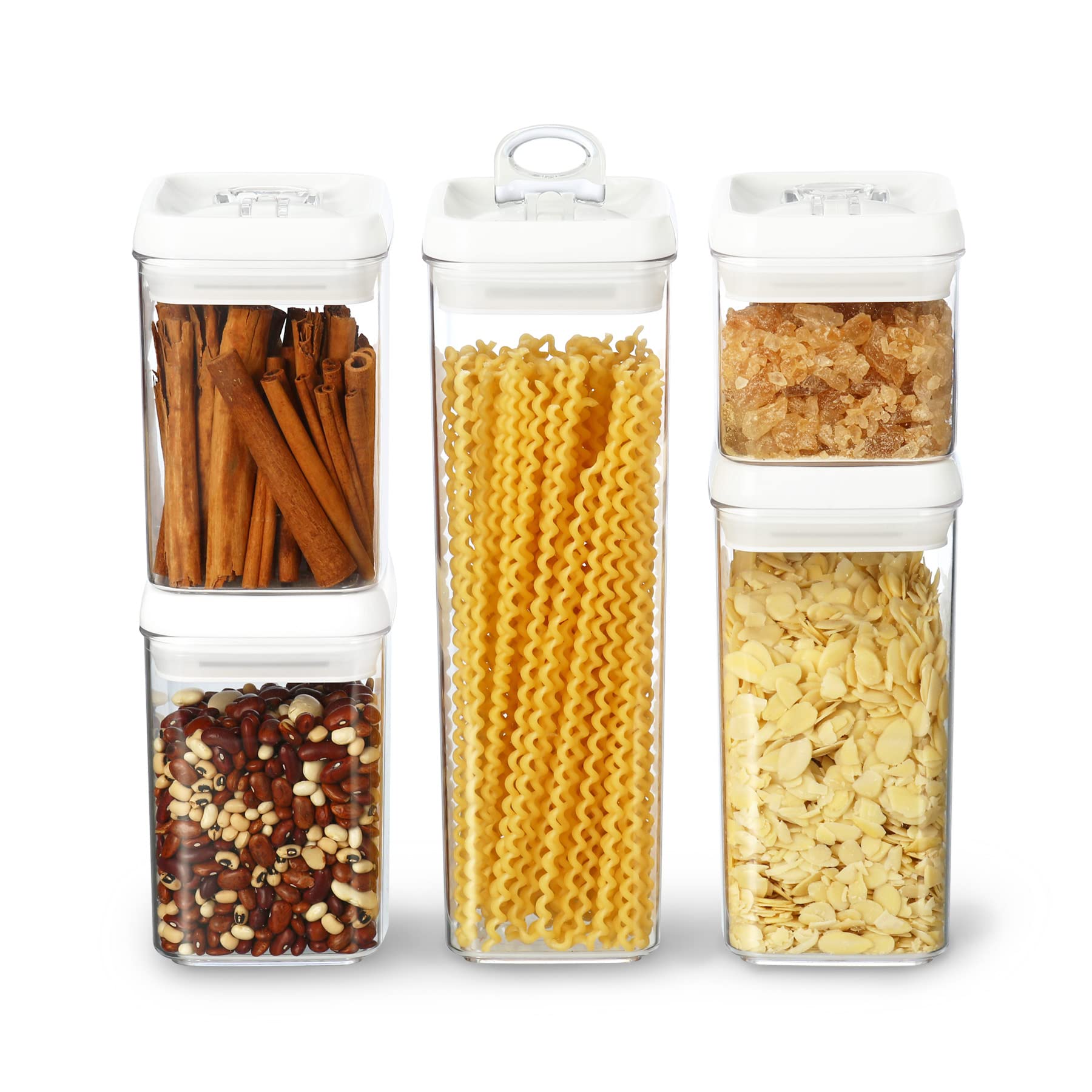 Felli Flip-Tite 4in regular tall container with airtight seal for pantry organization.