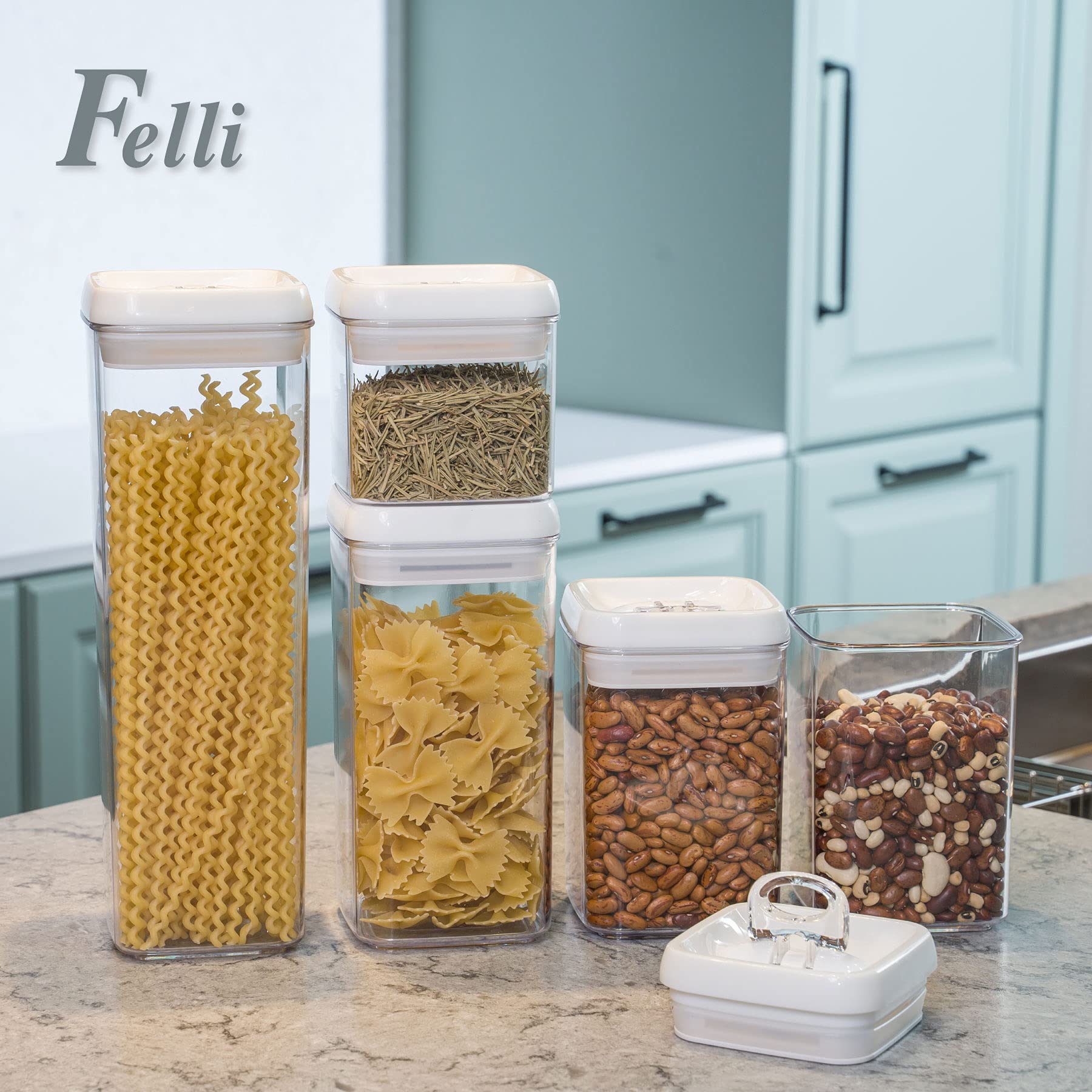 Felli Flip-Tite 4in regular-lid close-up in dishwasher-safe context.