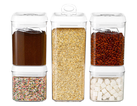 Felli Flip Tite large container set shows bulk storage capacity with clear lids.
