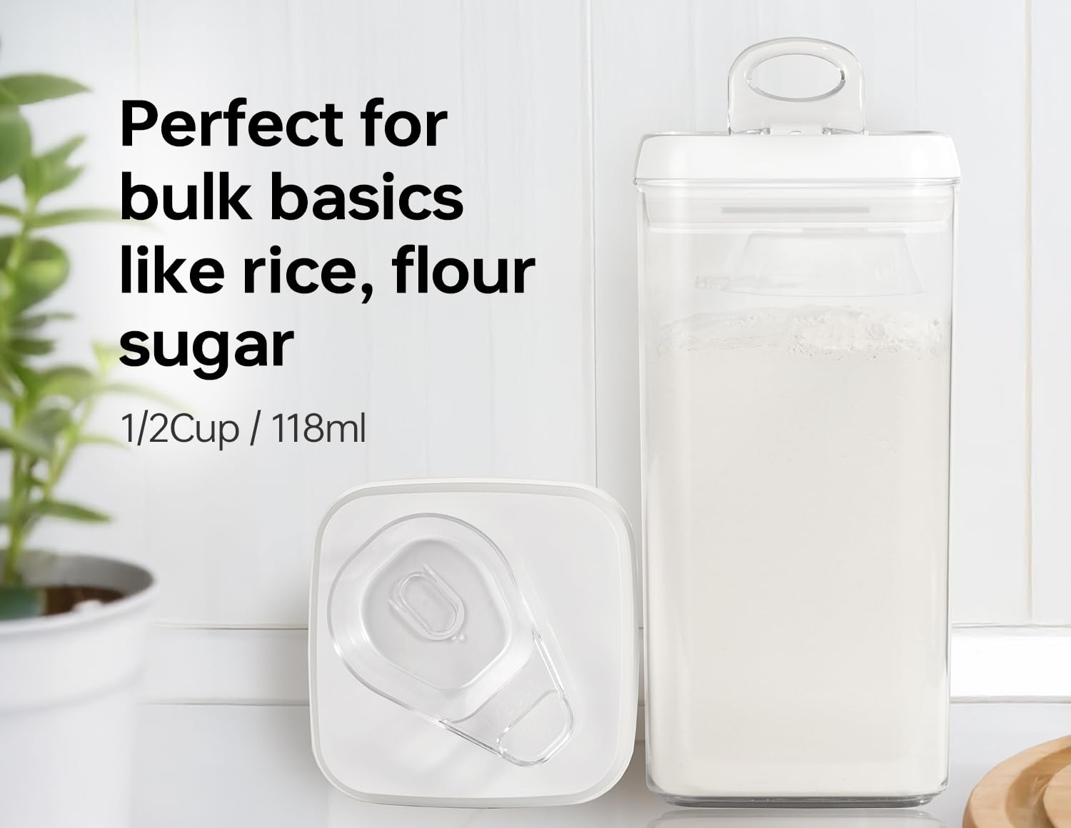 Felli Flip-Tite transparent container reveals contents at a glance
