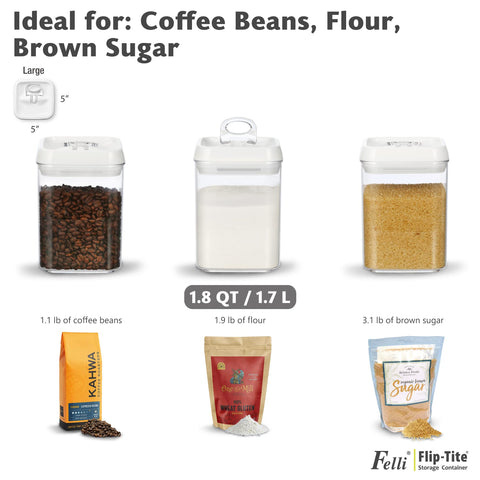 Felli Flip-Tite series offers various sizes and shapes for different foods.