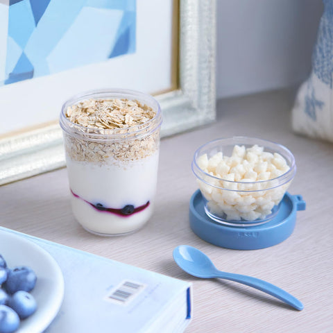 Felli parfait cup crystal-clear walls showcase colorful yogurt and toppings