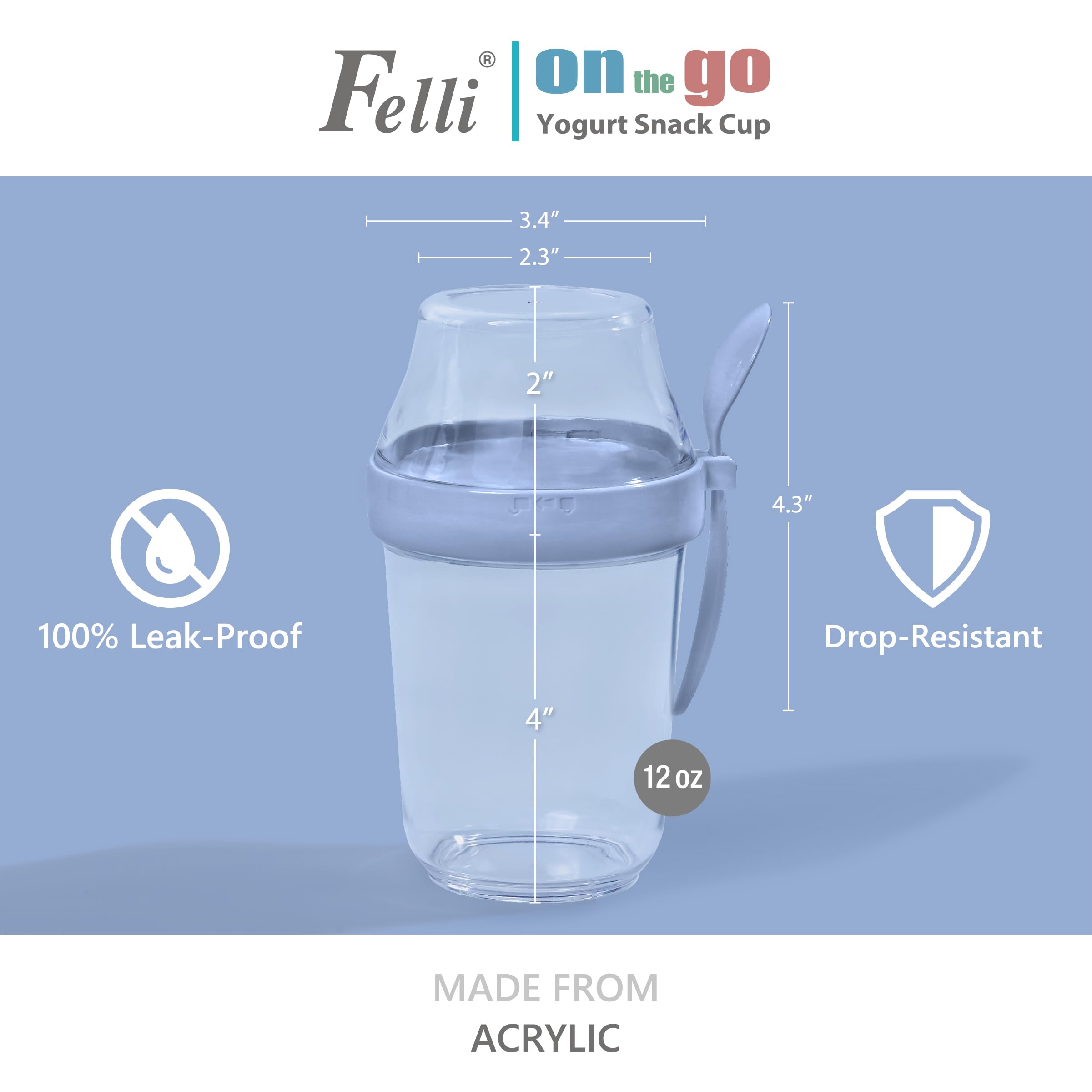 Felli cup is fridge- and dishwasher-safe for easy prep and clean