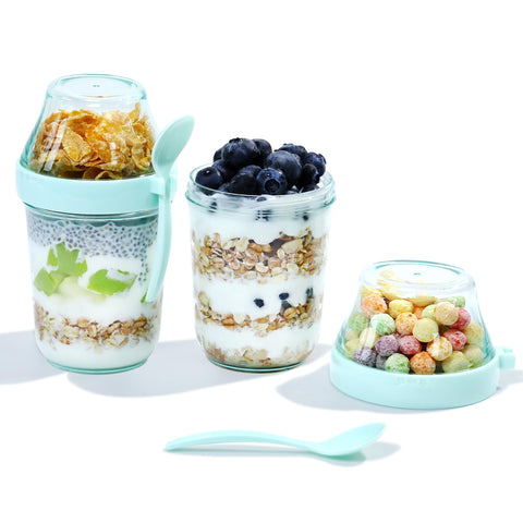 Felli yogurt parfait cups with lid for spill-free on-the-go snacks