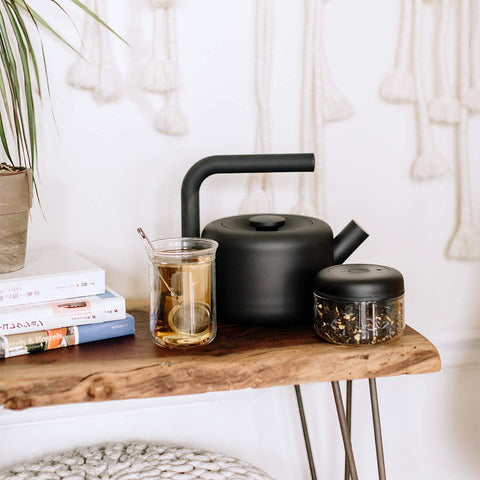 Coffee beans stay fresh using the compact Atmos storage solution.