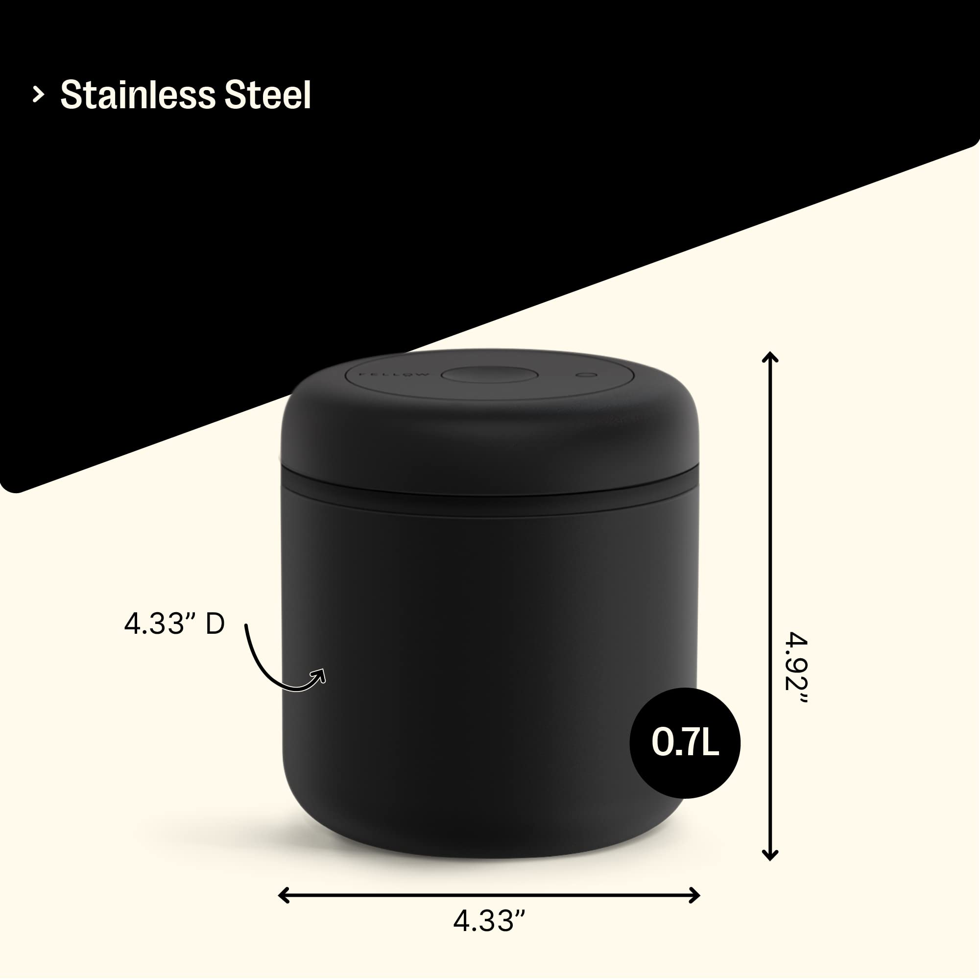Stackable Fellow Atmos canisters offer stylish pantry storage for a cohesive look.