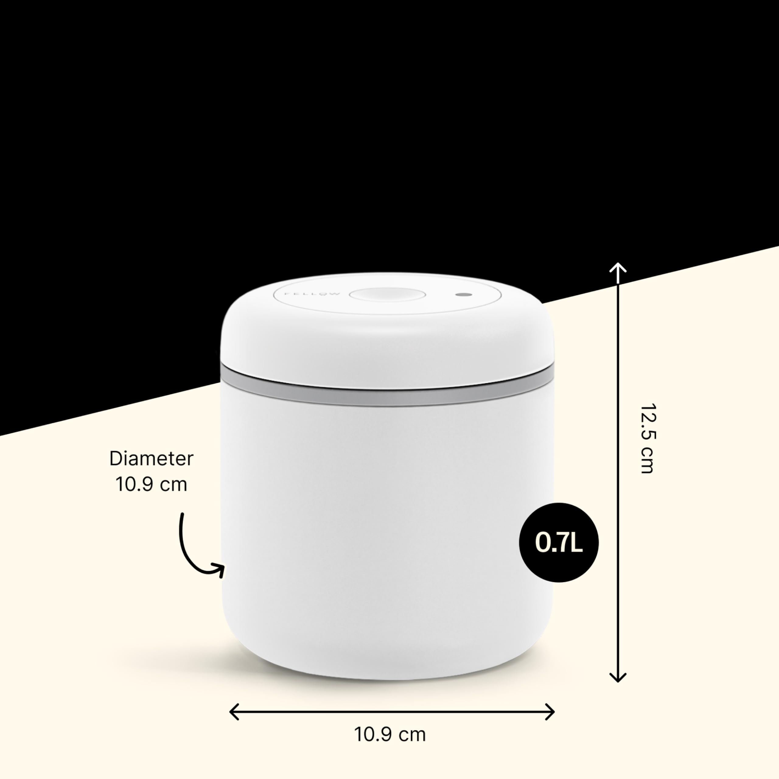 Fellow Atmos stainless steel storage ideal for spices and tea leaves.