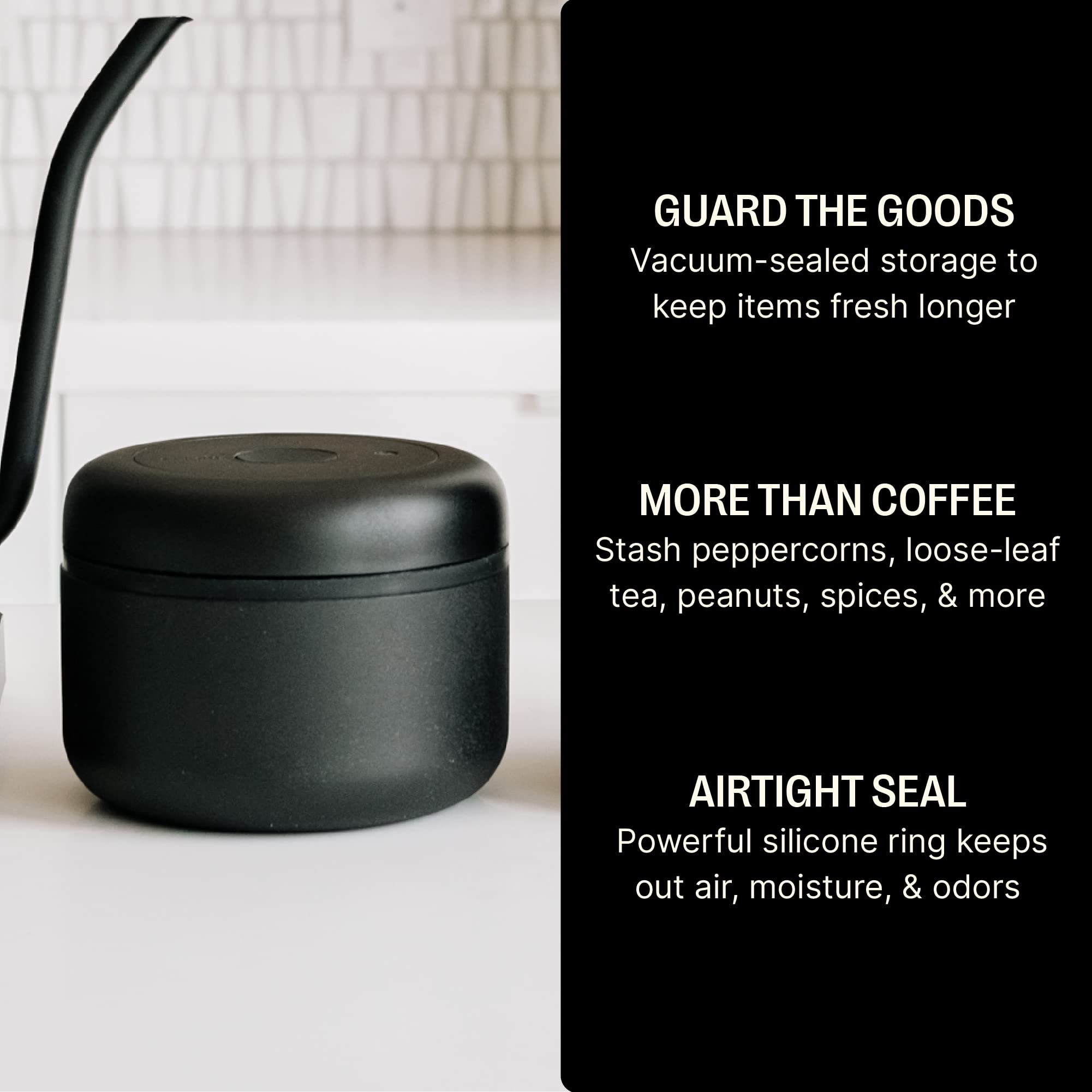 Fellow Atmos 0-4l capacity canister ready for beans.