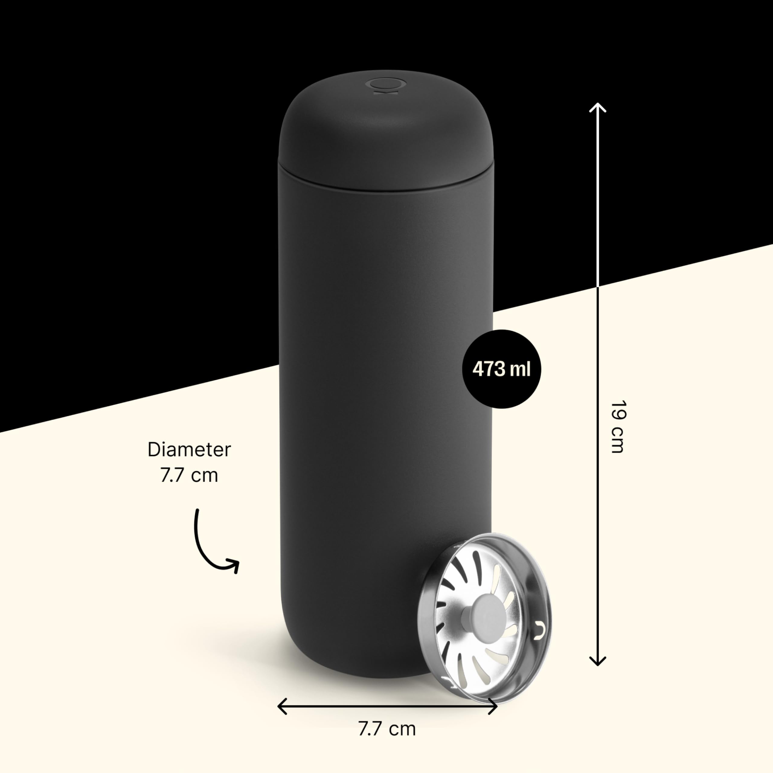 Fellow Carter Move Mug fits most cupholders for easy commuting.