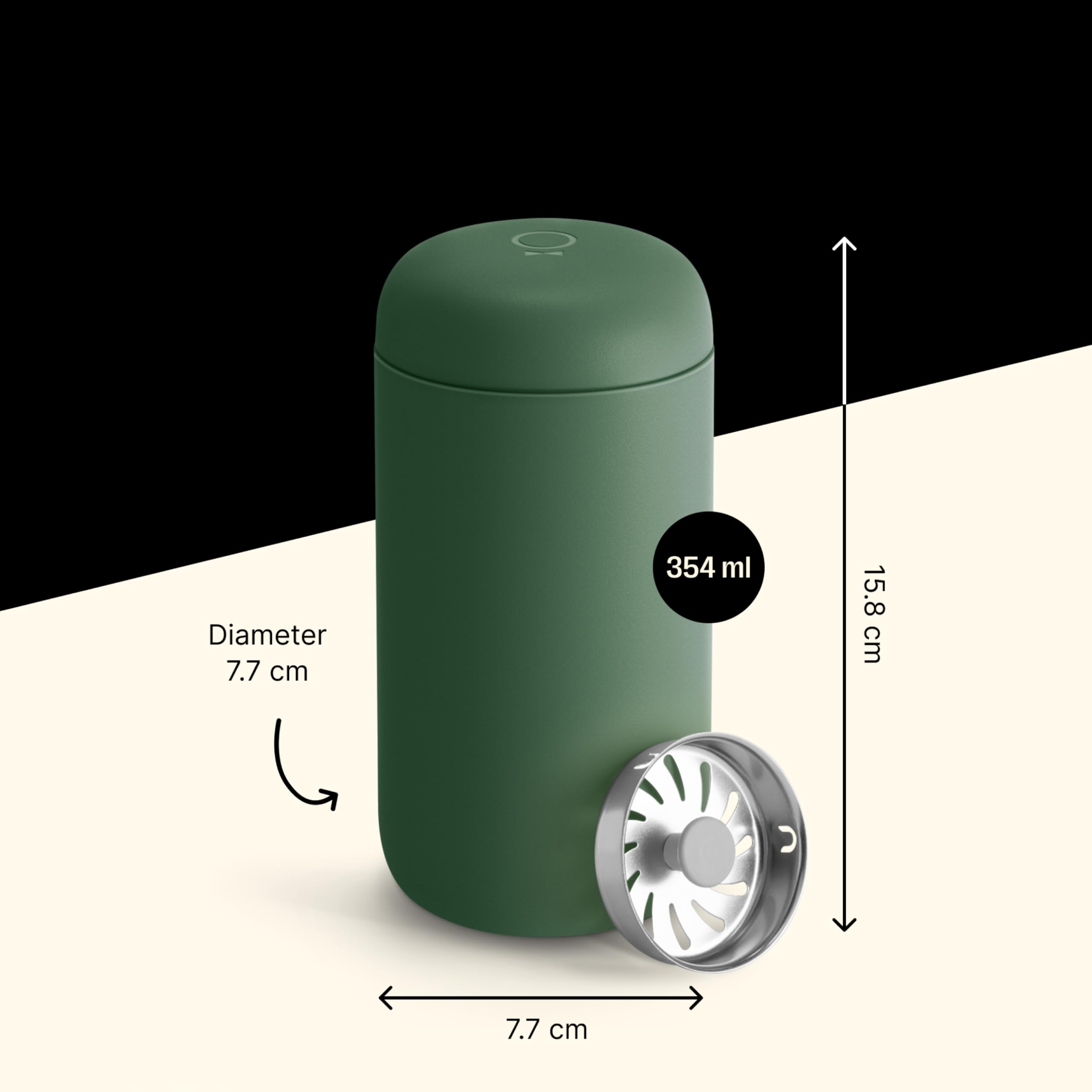 Fellow Carter Move Mug vacuum insulation keeps beverage hot or cold