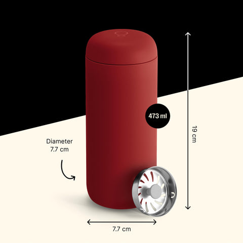 Fellow Carter Move mug hot performance keeps beverages warm for hours