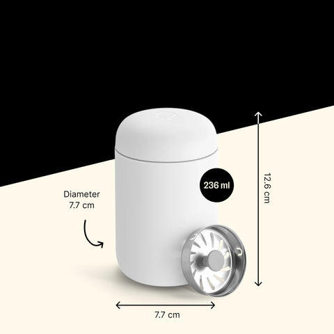Fellow Carter Move mug's slim profile fits most car cupholders.