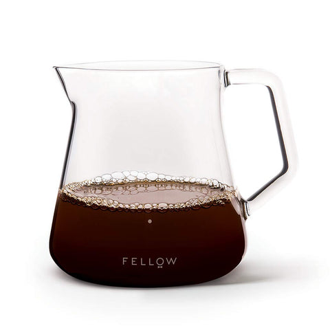 Fellow Mighty Small Glass Carafe pour-over in action for precise coffee pours