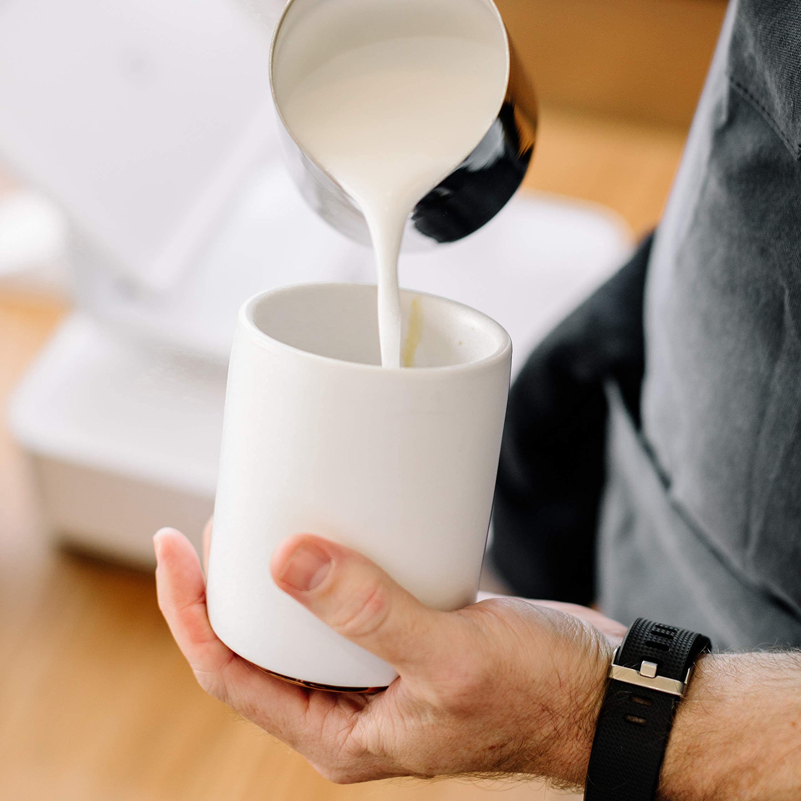 11 oz Monty cup balances espresso strength and milk foam.