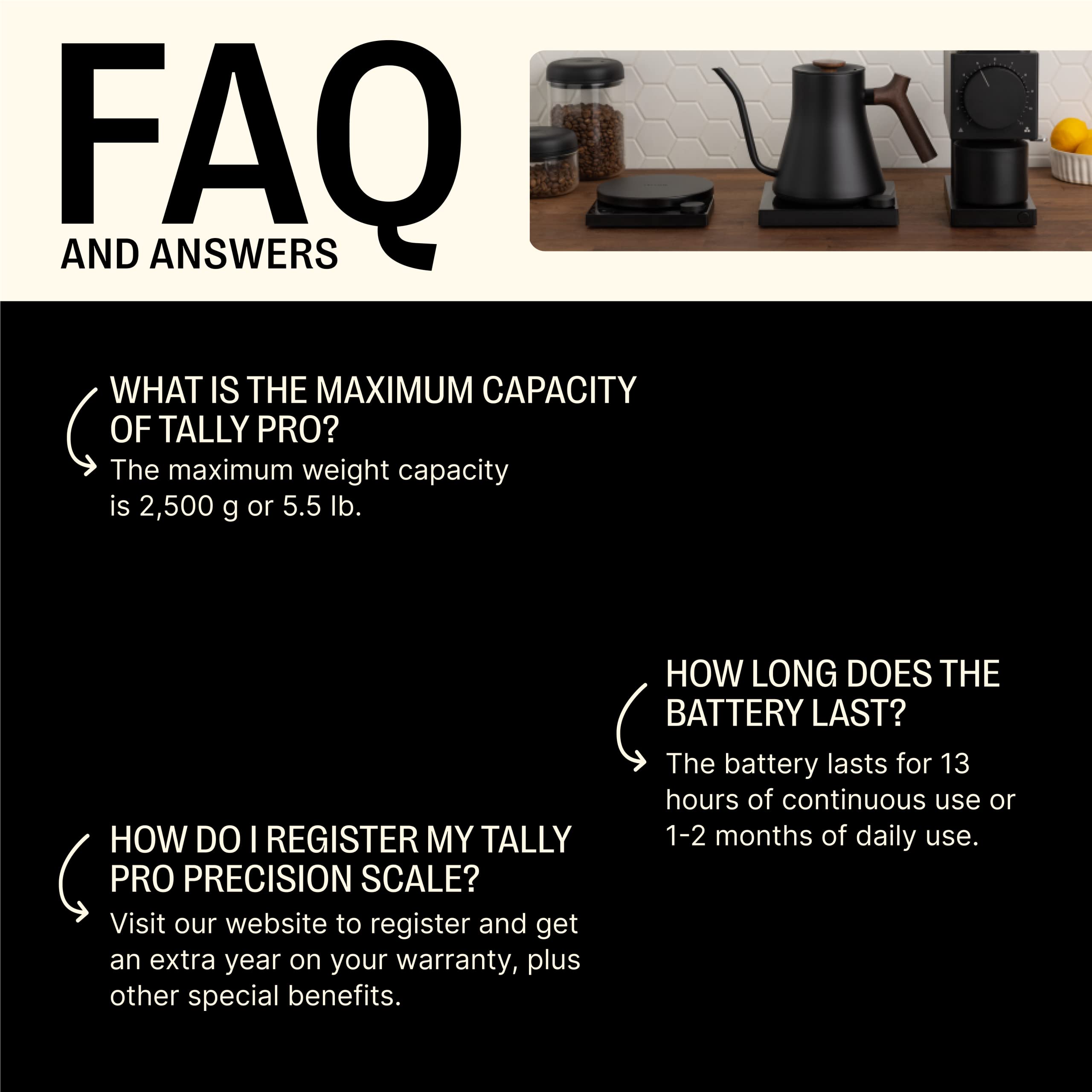 Fellow Tally Pro Studio Brew Assist guides coffee ratios toward your goal.