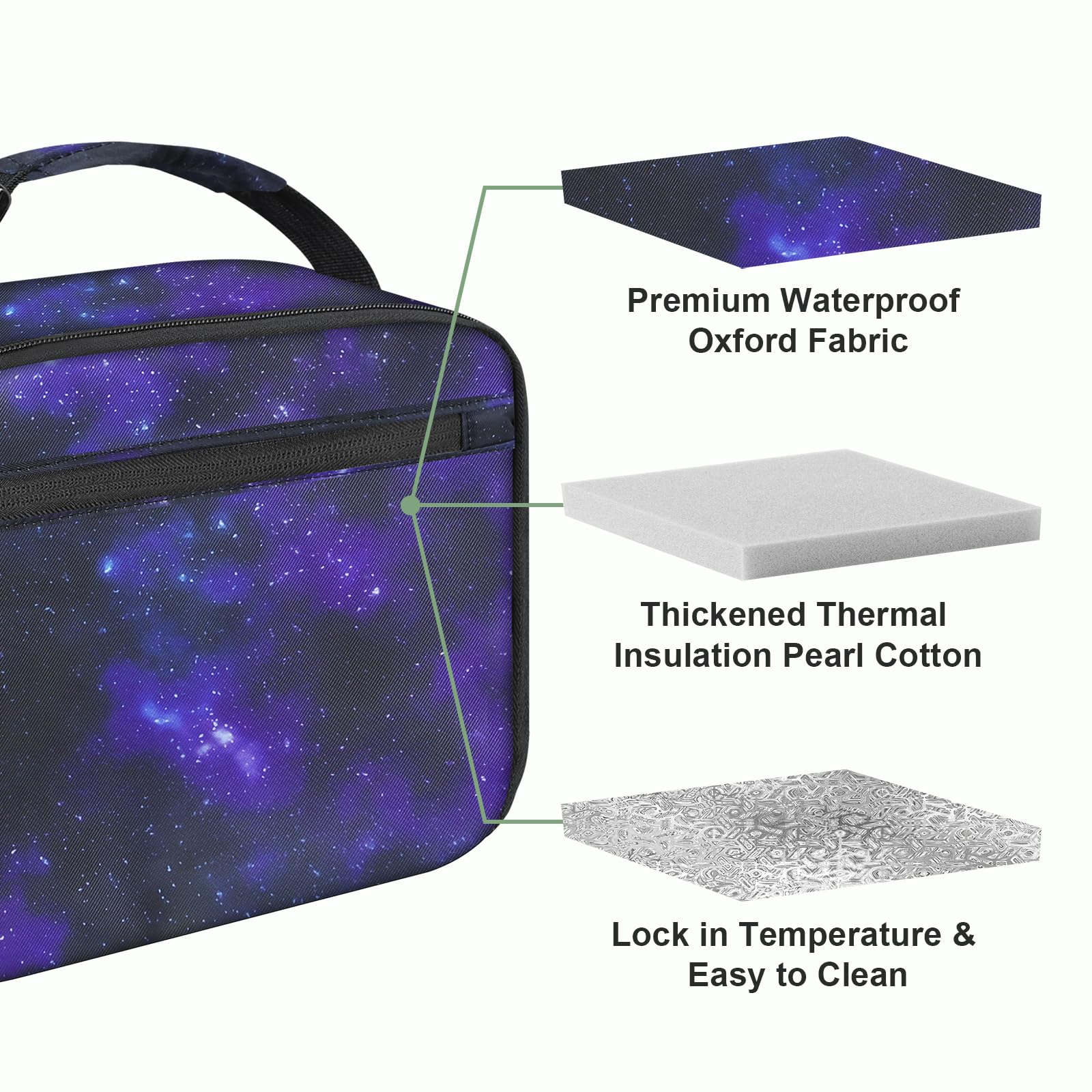 Femuar Kids Lunch Box Star inside pockets, organized utensil storage