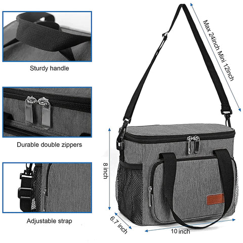 Femuar gray insulated liner close-up keeps foods fresh.