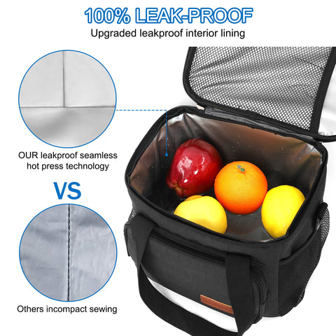 Femuar lunch bag adjustable-shoulder-strap offers hands-free convenience