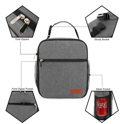 Femuar front pocket grey for keys and phone.