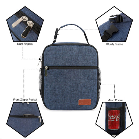 Femuar lunch box with handle buckle enables easy carrying during commutes.