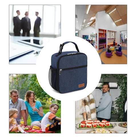 Femuar lunch box rear view highlights portable design for travel or picnics.