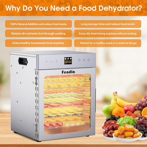 Fendia dehydrator silicone mats and drip tray for easy cleanup