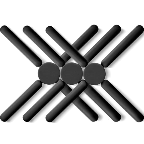 FENGCHEN foldable silicone trivet expanded to 8.7 inches for pots and pans.
