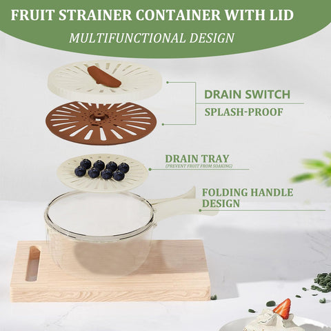 FENGSHOUNIAN 2in1 drain-basket enables quick rinsing.