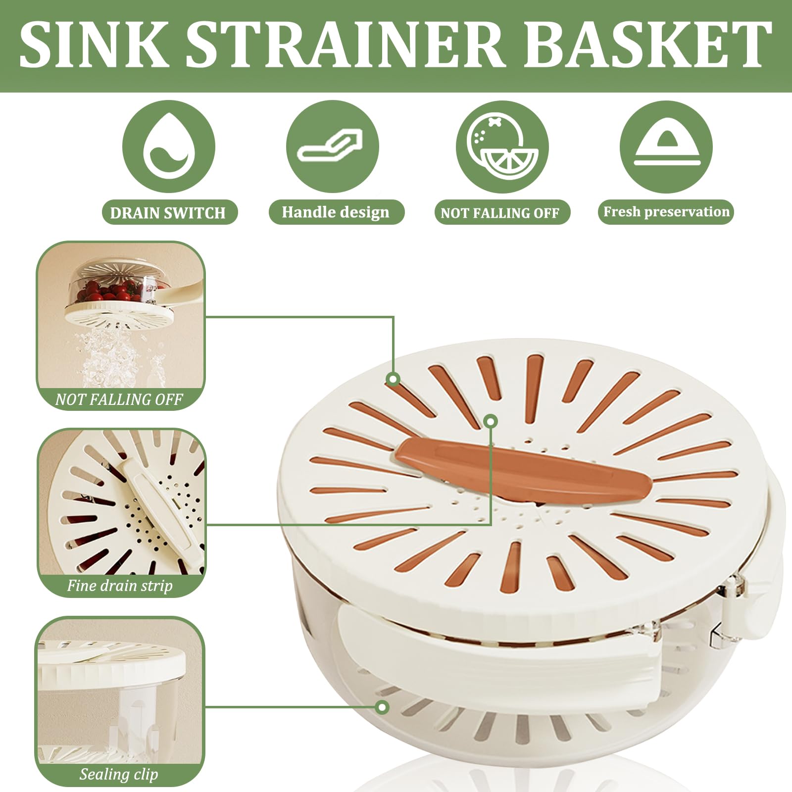 FENGSHOUNIAN fridge-storage keeps fruit fresh while draining.