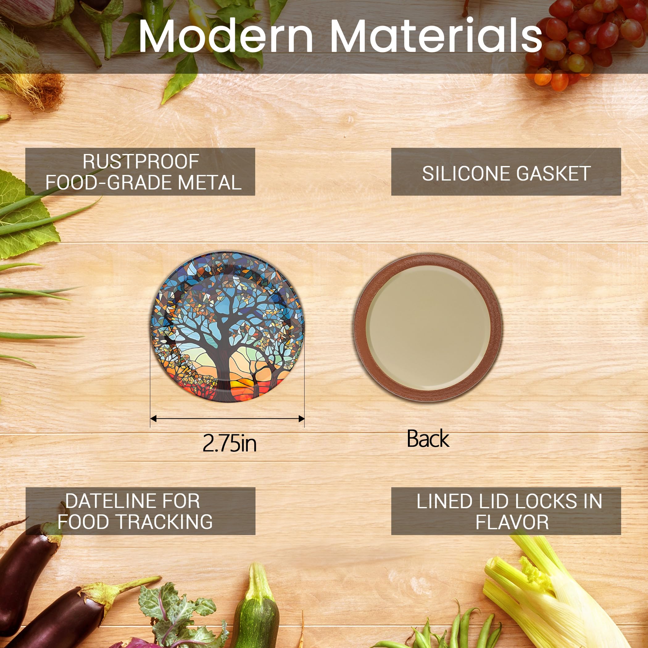 FENRIR regular-mouth 70mm blue lids with ring demonstrate rustproof performance for long-lasting jars.