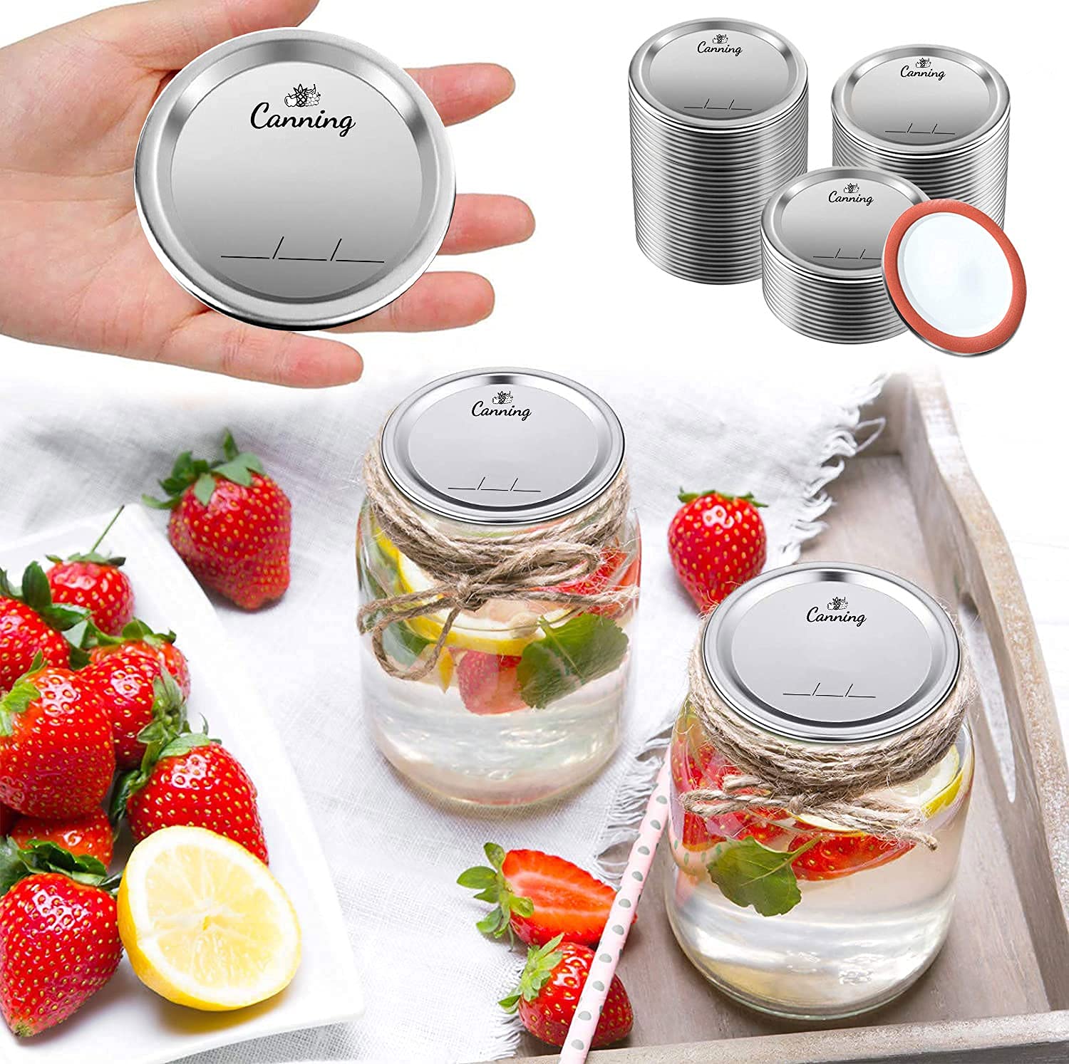 FENRIR regular-mouth lids stack flat to aid pantry organization.