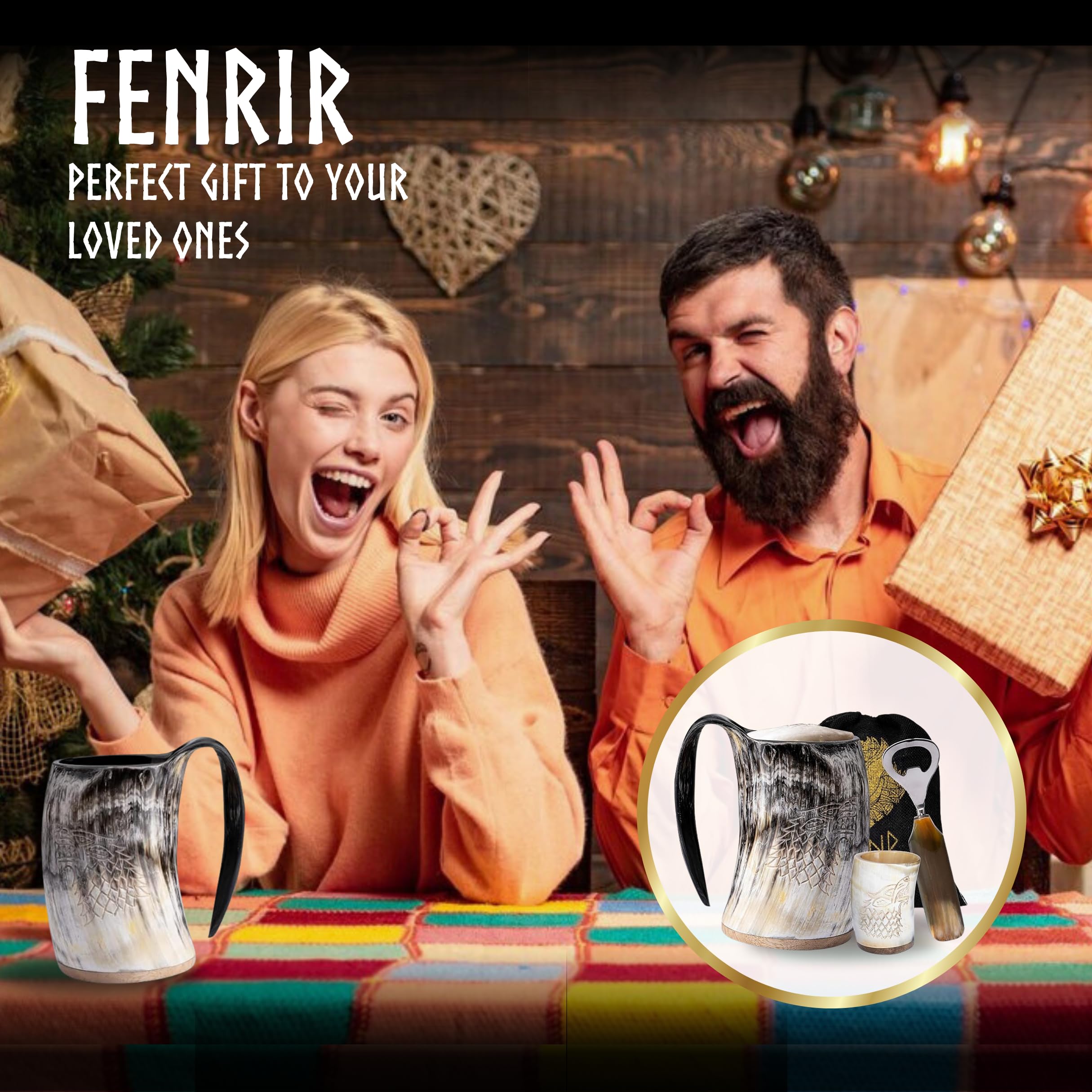 Fenrir 16oz mug gift set presented in ready-to-gift packaging.