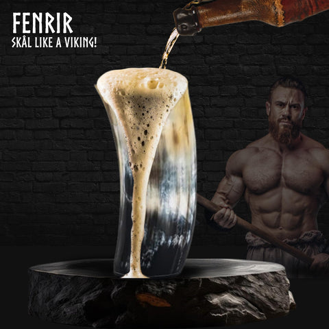FENRIR 16 oz capacity ideal for beer, mead, or ale