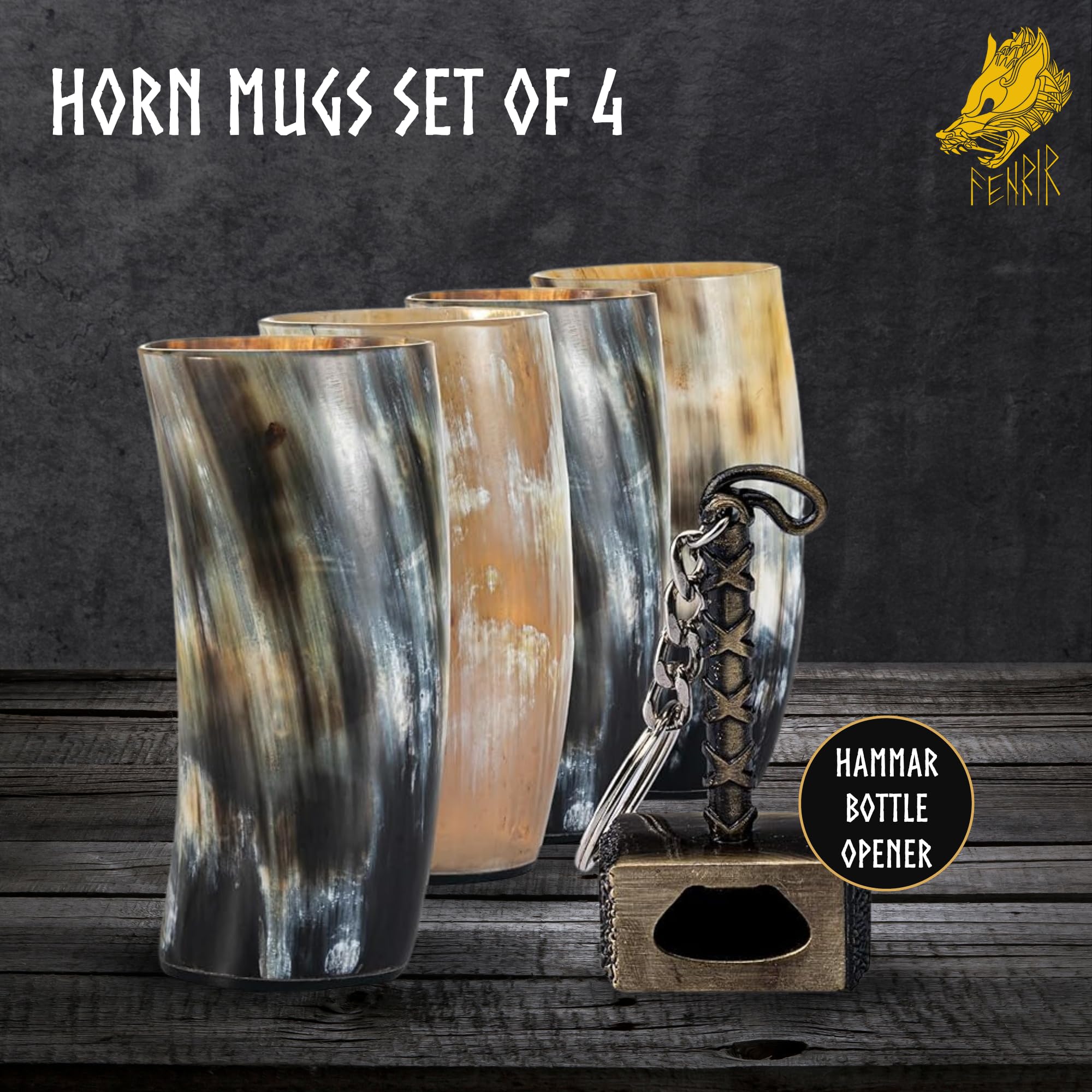 FENRIR Viking mug with bottle opener demonstrates practical design for servings