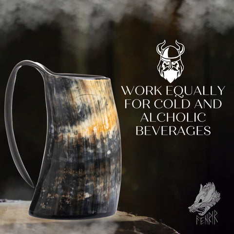 FENRIR Viking mug features unique natural finish every piece is one-of-a-kind