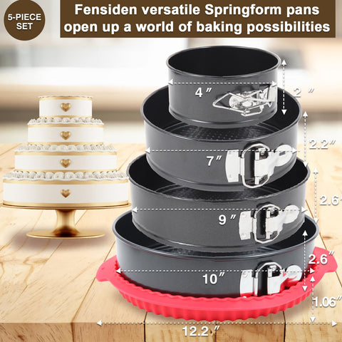 Fensiden 7 inch springform pan removable bottom for clean unmolding