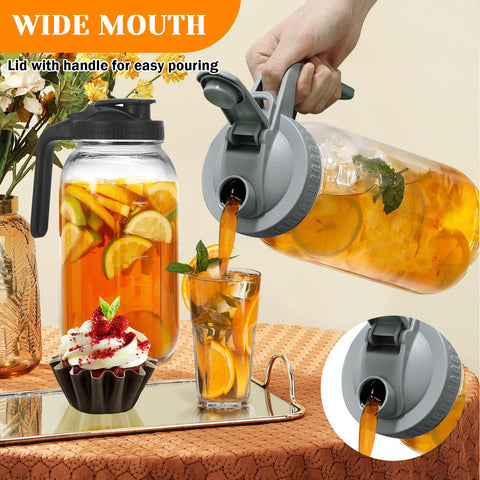 FEODSEW leak-proof pitcher showing silicone seal for freshness