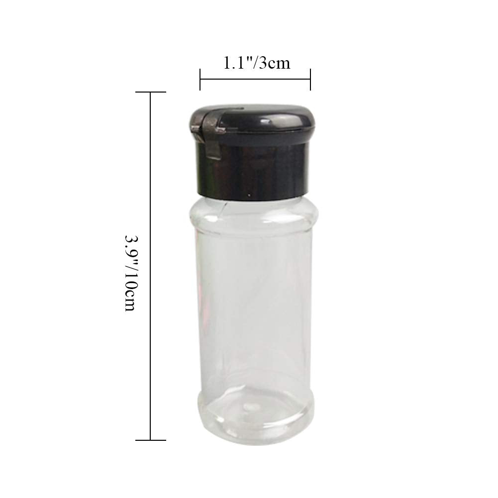 FEOOWV clear 75 ml spice jars with flip caps ideal for barbecue seasoning.