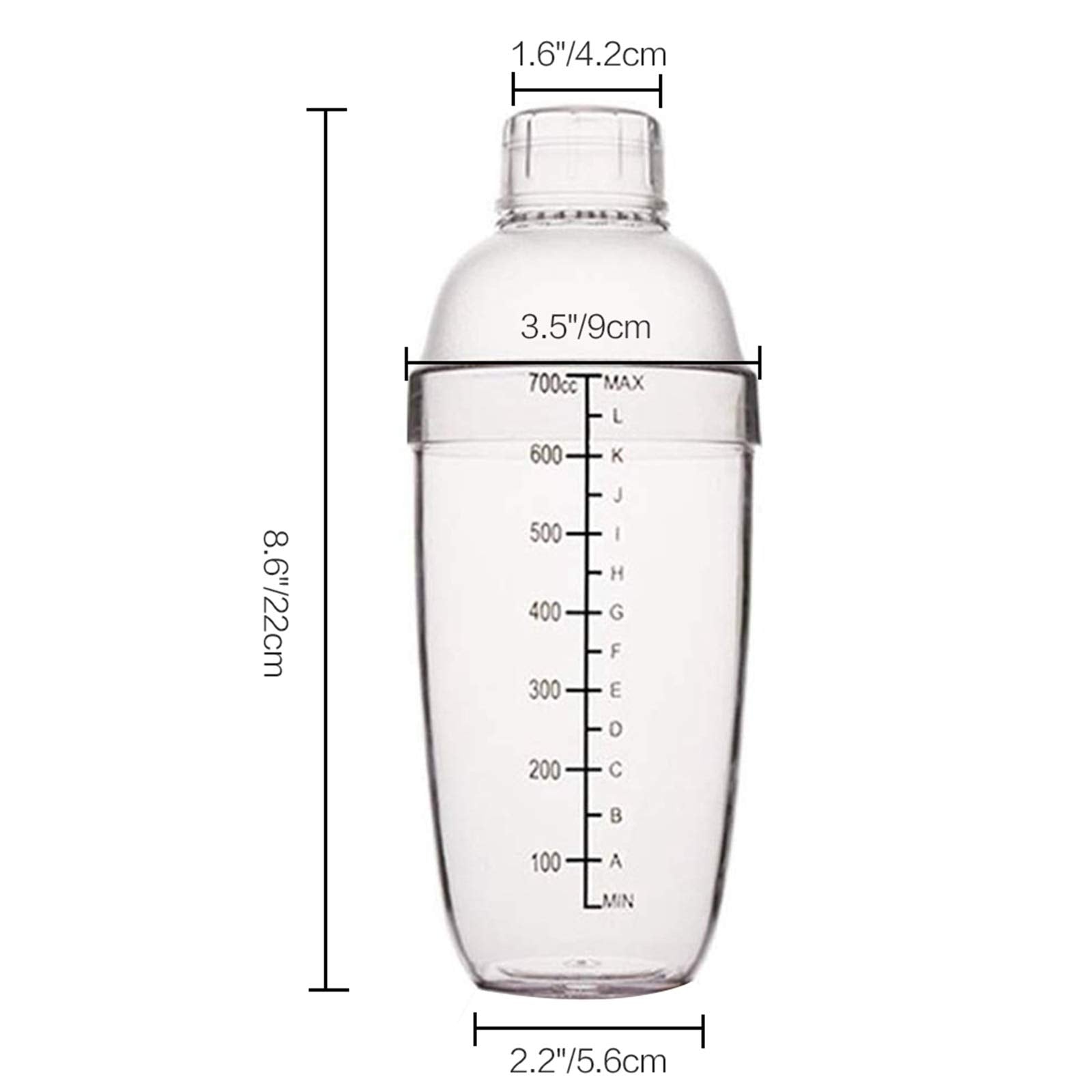 FEOOWV transparent shaker body shows mixing progress for better balance