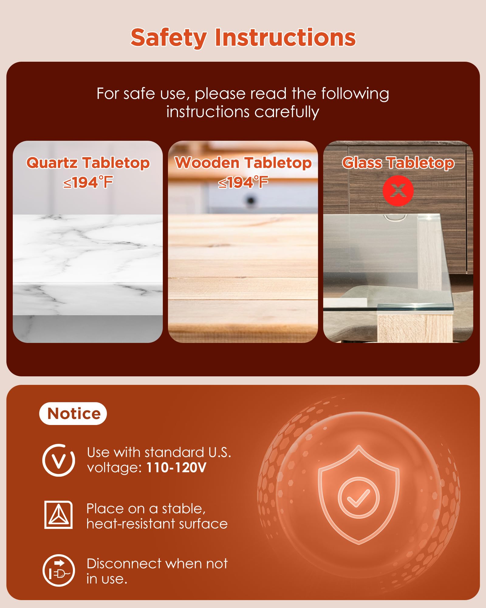 FEPPO Great for buffets and gatherings to keep dishes warm.