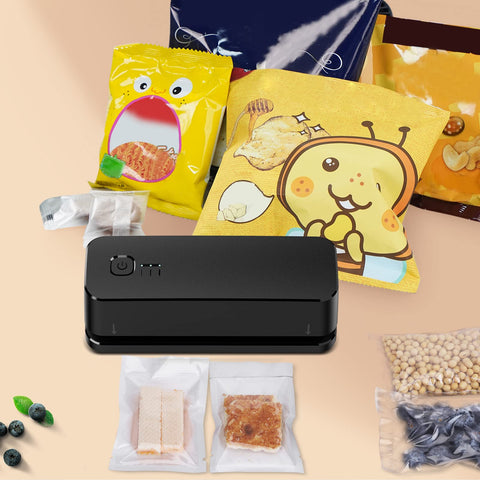FEPPO Mini Bag Sealer in action sealing a snack bag