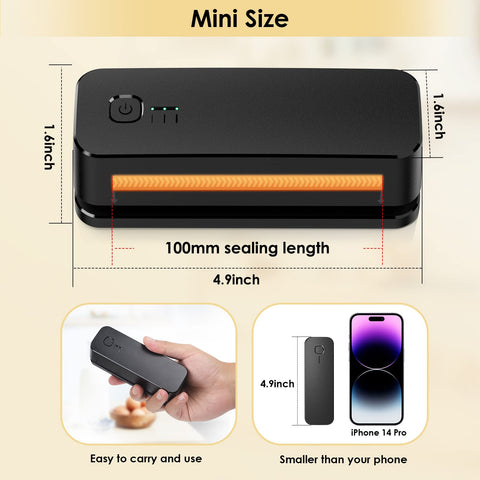 FEPPO Mini Bag Sealer sealing snack bags to keep chips fresh