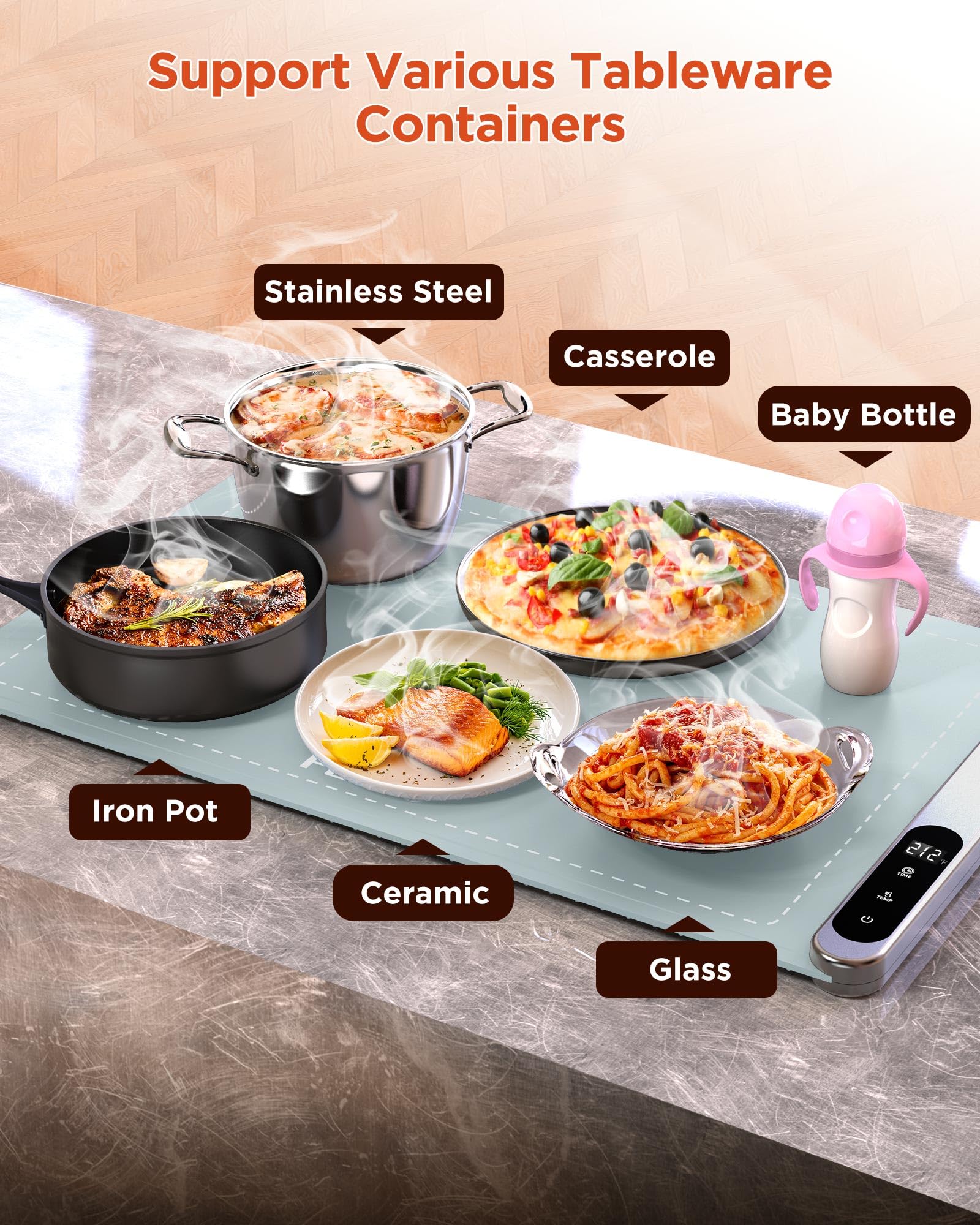 FEPPO Silicone nano-material surface enables easy rolling and stain resistance.